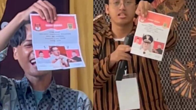 Foto Pj Wali Kota Mojokerto yang ditemukan di surat suara sejumlah TPS.(blok-a.com/Syahrul Wijaya)