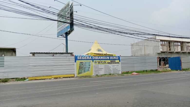 Progres pembangunan Wisata WGK Desa Petiken, Driyorejo, Gresik terus dikebut. (Istimewa)