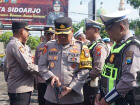 Persiapan Pengamanan Tahun Baru, Wakapolresta Sidoarjo Cek Disiplin Anggota