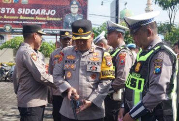 Persiapan Pengamanan Tahun Baru, Wakapolresta Sidoarjo Cek Disiplin Anggota