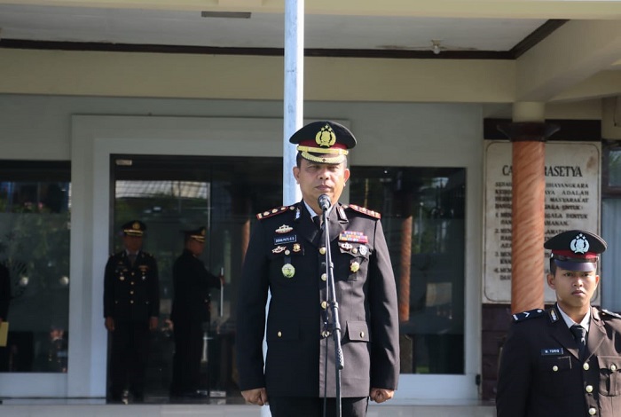 Polresta Banyuwangi, gelar peringatan Hari Bela Negara ke-76, Kamis (19/12/2024).(blok-a.com/Kuryanto)
