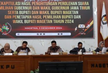 Rapat pleno terbuka rekapitulasi hasil perolehan suara Pilkada Magetan 2024.