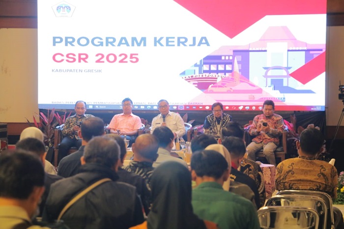 Musrenbang CSR 2025 dan penganugerahan penghargaan CSR Award berlangsung di aula Mandala Bhakti Praja, Kantor Bupati Gresik. (Istimewa)