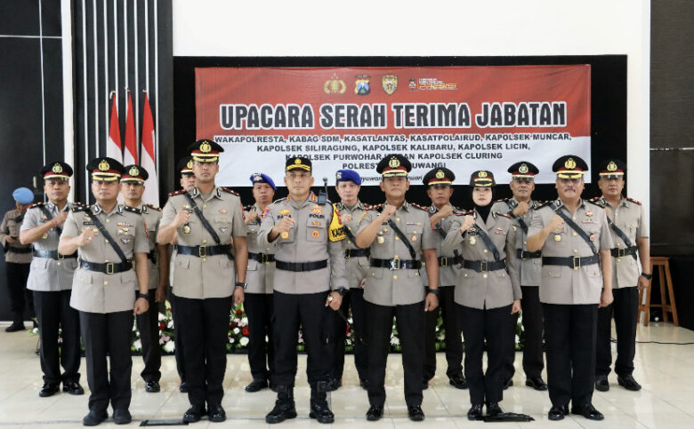 Polresta Banyuwangi Gelar Sertijab, Ini Nama Pejabat Barunya
