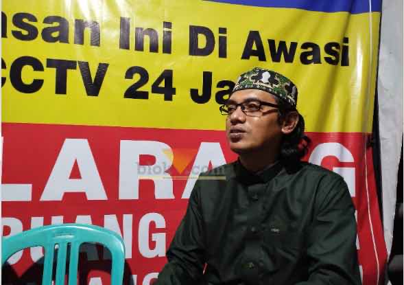 Moch Zainullah, inisiator Pos Pantau Kebersihan di Kawasan Jembatan Pasar Gadang (blok-a.com / Yogga Ardiawan)