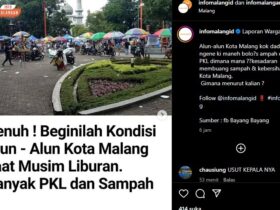 Viral Alun-Alun Kota Malang Penuh PKL dan Sampah, Ini Kata Satpol PP
