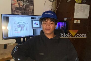 Gibran Dirgantara Leander, Desainer Grafis asal Kota Malang yang karyanya laku hingga ke Amerika. (blok-a.com/ Muhammad Berril Labiq)