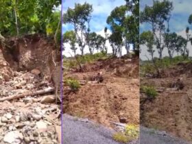 Tebingdi Kelok 9 JLS Malang Longsor, Akses Tertutup Total