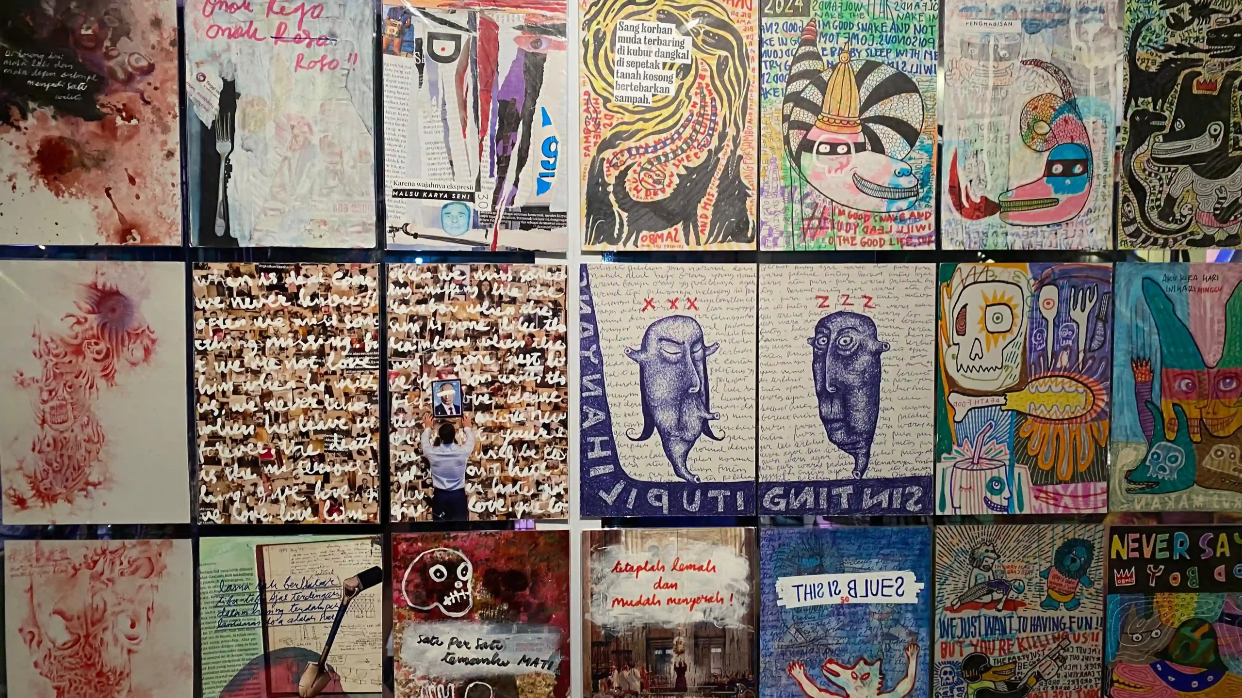 Karya Seni Rupa yang ditampilkan di Pameran Indonesia Core. (blok-a.com / Muhammad Berril Labiq)