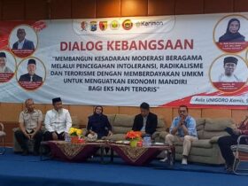 Dialog kebangsaan Paguyuban Karimon di aula Universitas Negeri Bojonegoro (Unigoro) pada Kamis (9/1/2025).