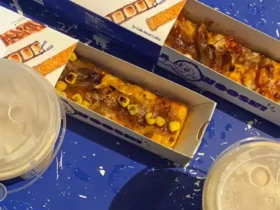 Menu long pizza dan minuman di Golio Coffee, Kecamatan Kepanjen, Kabupaten Malang (blok-a.com/ Putu Ayu Pratama S)