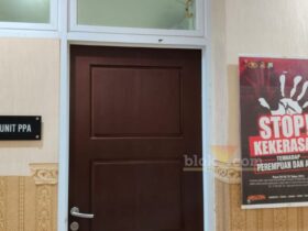 Ruang penyidik unit PPA Satreskrim Polres Gresik buntut laporan penganiayaan viral perempuan asal bandung.(blok-a.com/Ivan)