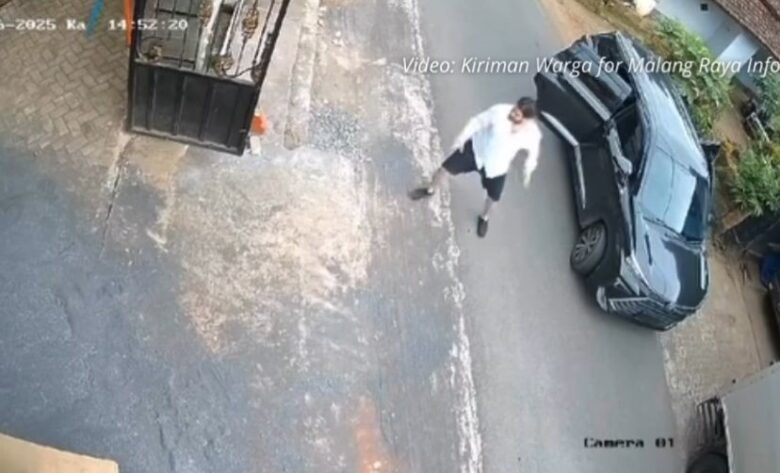 Tangkapan layar rekaman kamera CCTV di Instagram (dok. Malangraya_info)
