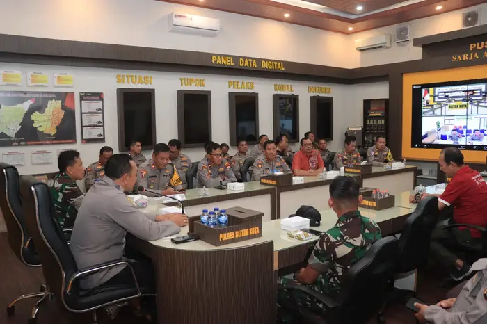 Rapat koordinasi pengamanan laga Arema FC melawan Bali United di Stadion Suprijadi. (blok-a.com/Fajar)
