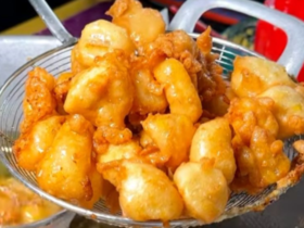 Kelezatan pisang goreng kicik Serambi Pasar Oro-oro Dowo, Kota Malang (dok. Instagram @pisangkicik_serambi)
