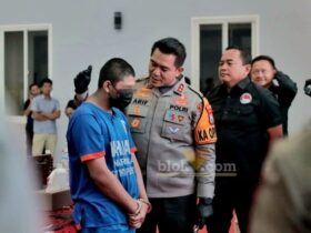 HS pengedar narkoba yang juga berperan sebagai provokator dalam aksi konvoi oknum perguruan pencak silat di depan Mako Polres Blitar beberapa waktu lalu. (blok-a.com/Fajar)
