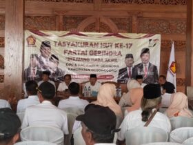 Khidmatnya Peringatan HUT Partai Gerindra ke-17 di Bojonegoro