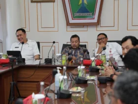 Pj Wali Kota Malang saat pertemuan dengan Deputi Bidang Infrastruktur Bappenas, Abdul Malik Sadat Idris (dok/prokopim)