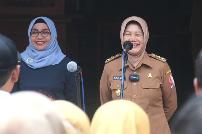Wakil Bupati Bojonegoro Nurul Azizah didampingi Ketua TP PKK Bojonegoro Cantika Wahono.