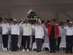 Bupati Bojonegoro Setyo Wahono dan Wakil Bupati Nurul Azizah mengikuti gladi kotor pelantikan di Istana Kepresiden Jakarta.