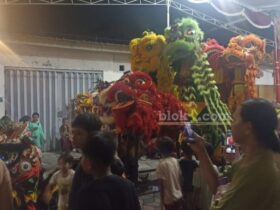 Perayaan Festival Cap Go Meh di Klenteng Kim Hin Kiong, Jalan Setiabudi, Kecamatan Gresik, Kabupaten Gresik.(blok-a.com/Ivan)