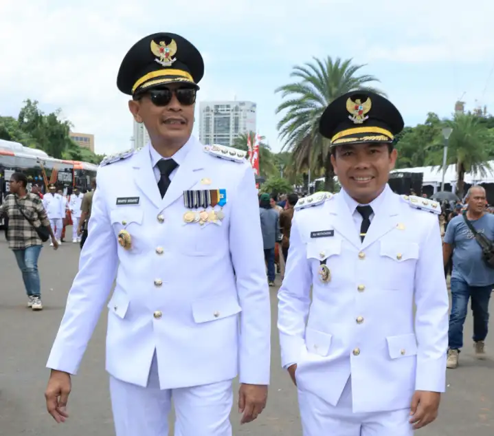Wahyu Hidayat dan Ali Muthohirin pasca dilantik Presiden, Prabowo Subianto di Jakarta (dok. Prokopim Pemkot Malang)