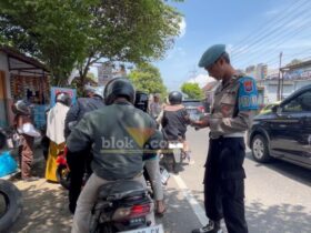 Satlantas Polres Blitar menggelar Operasi Keselamatan Semeru 2025. (blok-a.com/Fajar)