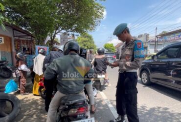 Satlantas Polres Blitar menggelar Operasi Keselamatan Semeru 2025. (blok-a.com/Fajar)
