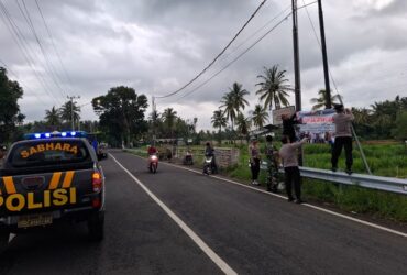 Patroli gabungan stop balap liar di Jalan Lingkar dan Jalan Inka, Desa Ketapang, Kecamatan Kalipuro, Kamis (20/2/2025).(blok-a.com/Kuryanto)