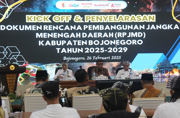 Kick Off Penyelarasan RPJMD Kabupaten Bojonegoro, Rabu (26/2/2024).
