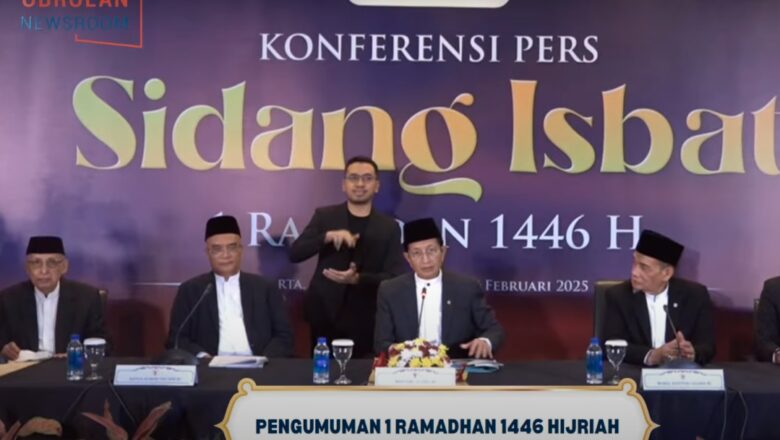Sidang Isbat di Auditorium H.M. Rasjidi, Kantor Kemenag, Jakarta, Jumat (28/2/2025).
