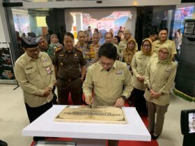 Peresmian Gedung Pusat Informasi Geologi (PIG) Geopark di Jalan Panglima Sudirman No 24, Senin (3/2/2025).