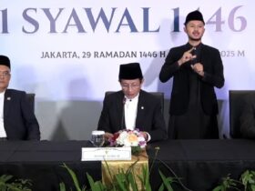 Sidang isbat di Auditorium HM. Rasjidi, Kantor Kementerian Agama RI, Jakarta Pusat, Sabtu (29/3/2025).
