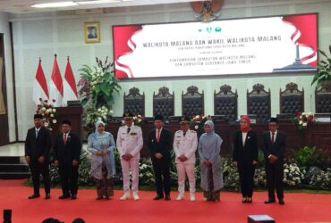 Sertijab Wali Kota Malang Wahyu Hidayat dan Wakil Wali Kota Malang Ali Muthohirin masa jabatan 2025-2030. (blok-a.com / Berril Labiq)