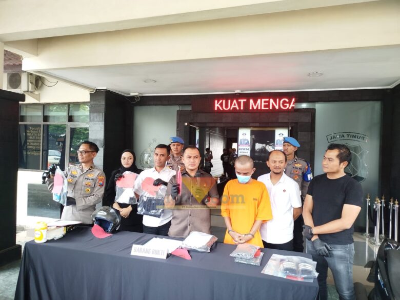 Satreskrim Polresta Malang Kota saat pers rilis kasus pembobolan rumah kosong (blok-a.com / Yogga Ardiawan)