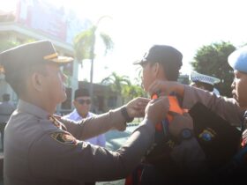 Polresta Banyuwangi gelar Apel Pasukan Pengamanan Operasi Ketupat Semeru 2025 di Halaman Mako Polresta Banyuwangi, Kamis (20/3/2025).