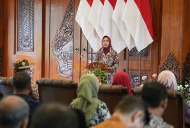 Wali kota Mojokerto Ika Puspita Sari saat membuka musrenbang RKPD 2026.(blok-a.com/Syahrul Wijaya)