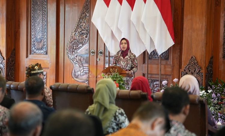 Wali kota Mojokerto Ika Puspita Sari saat membuka musrenbang RKPD 2026.(blok-a.com/Syahrul Wijaya)