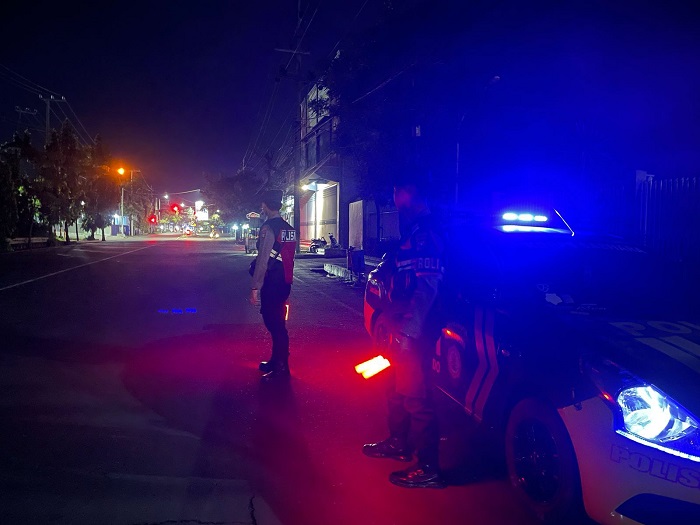 Patroli Biru di wilayah rawan kriminalitas Situbondo.