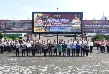 Gelar apel pasukan operasi Ketupat Semeru 2025 di Mapolresta Sidoarjo