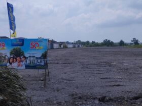 Lokasi pengurukan lahan milik Puri Olivia Residence, Kedungsukodani, Balongbendo.