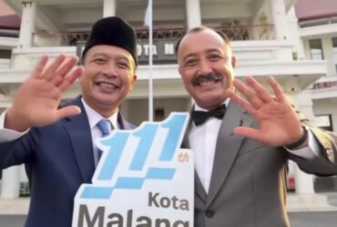 Video intrepretasi Wali Kota Malang saat ini, Wahyu Hidayat bersama Wali Kota pertama Kota Malang, H.I Bussemaker (tangkapanlayar/@wahyuhidayatmbois)