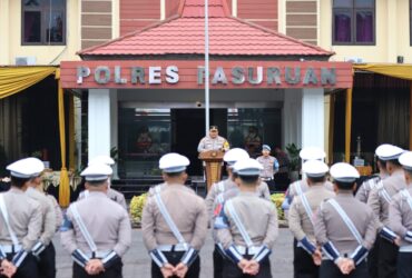 Jajaran anggota Polres Pasuruan perketat pengawasan titik vital di arus balik Lebaran.
