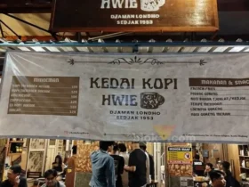 Kedai Kopi Hwie yang berada di kawasan Pasar Klojen, Kota Malang atau Jalan Cokroaminoto.(blok-a.com/Yogga Ardiawan)