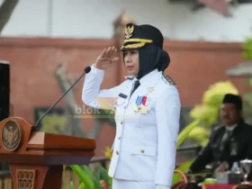 Wali kota Mojokerto pimpin upacara hari Otoda.(blok-a.com/Syahrul Wijaya)