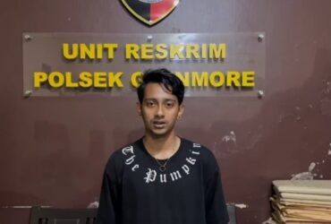 Pelaku pembuat video hoaks pembegalan kurir di Glenmore Banyuwangi.
