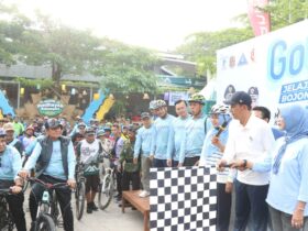 Ratusan Peserta Meriahkan Gowes Peringati HUT ke-35 PDAM Bojonegoro