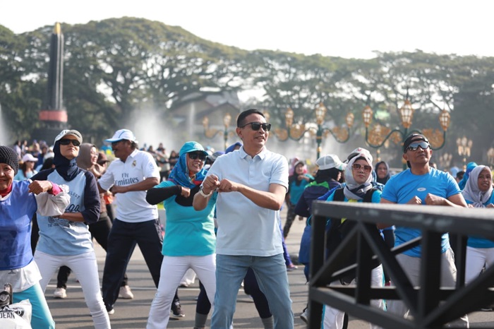 Senam Tahes Mbois Jumat (STMJ) yang kembali digelar setelah sempat vakum.(dok Pemkot Malang)
