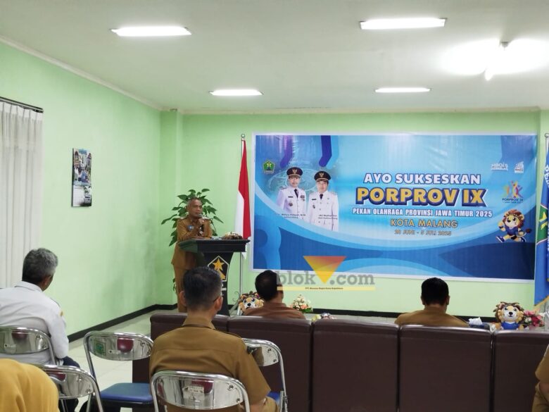 Kepala Disporapar Kota Malang, Baihaqi saat mensosialisasikan ajang Porprov IX Jawa Timur yang akan digelar di Kota Malang (blok-a.com / Yogga Ardiawan)