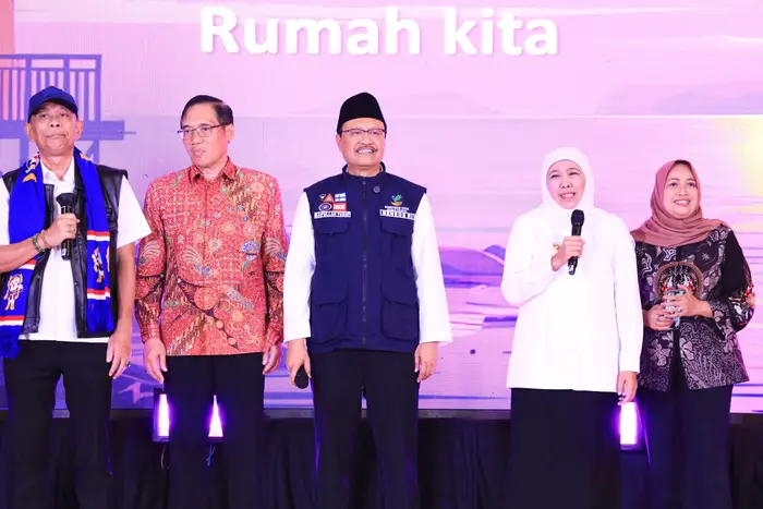 Kunjungan Gubernur Jawa Timur, Khofifah Indar Parawansa dan Menteri Sosial RI, Saifullah Yusuf di Universitas Negeri Malang (UM). (istimewa)